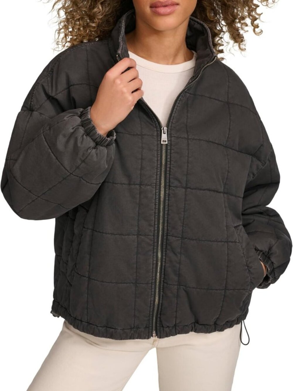 Stylish Women's Box Quilted Cotton Jacket - Cozy, Warm, Perfect for Fall/Winter